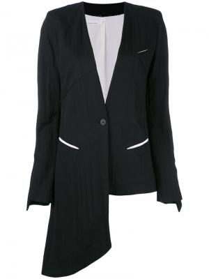 Асимметричный пиджак Nostra Santissima. Цвет: чёрный