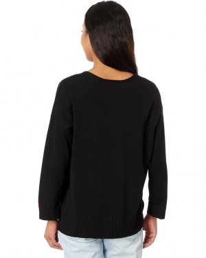 Свитер Split-Neck Pullover Sweater, черный Lilla P