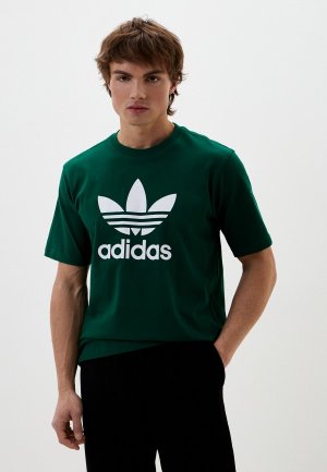Футболка adidas Originals TREFOIL T-SHIRT. Цвет: зеленый