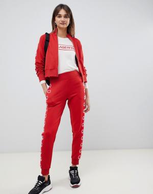 Спортивные штаны с логотипом -Красный Karl Lagerfeld