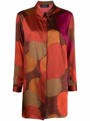 Блузка с длинными рукавами и геометричным принтом Gianluca Capannolo. Цвет: розовый