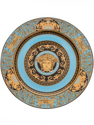 Сервировочная тарелка Medusa Celest (30 см) Versace. Цвет: синий