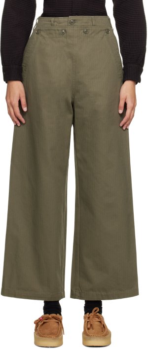 Зеленые матросские брюки Engineered Garments