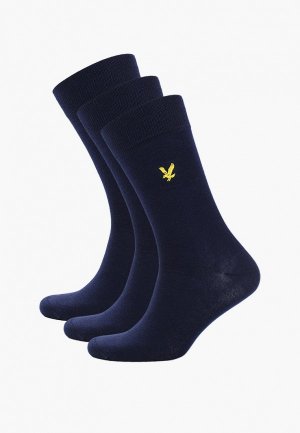 Носки 3 пары Lyle & Scott ANGUS Pack Basic Socks With Eagle Embroidery