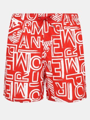 Плавательные шорты Emporio Armani. Цвет: красный
