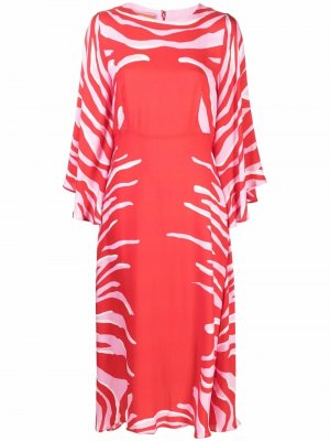Платье Sorella с зебровым принтом La DoubleJ. Цвет: красный