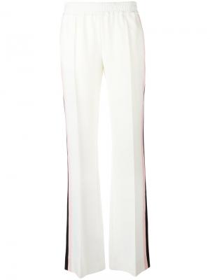 Расклешенные брюки с контрастной панелью Marco Bologna. Цвет: белый