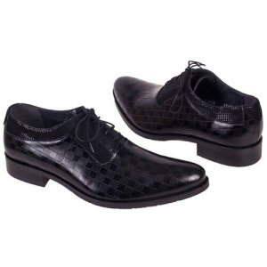 Кожаные мужские туфли черного цвета C-3908X8-S1 17790 Conhpol. Цвет: черный