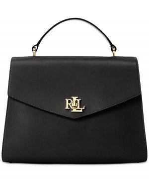 Маленькая кожаная сумка-портфель Farrah с верхней ручкой , черный Lauren Ralph