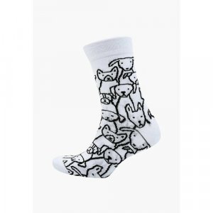 Носки , размер 35-39, белый Big Bang Socks. Цвет: белый