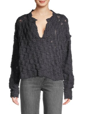 Пуловер josephine с разрезным вырезом Charcoal Free People