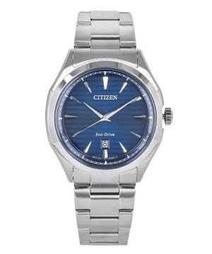 Мужские часы Core Collection из нержавеющей стали с синим циферблатом Eco-Drive AW1750-85L 100M Citizen