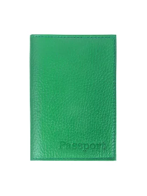 Обложка для паспорта унисекс ПГ41 зеленая Rich Line. Цвет: красный