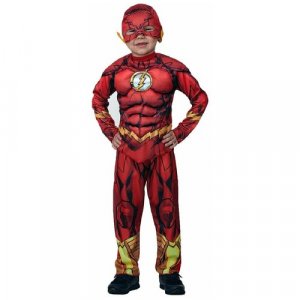 Костюм супергероя Флеша с мускулами 23-35 Батик. Цвет: красный/микс
