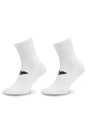 Комплект из 2 высоких мужских носков , белый Emporio Armani