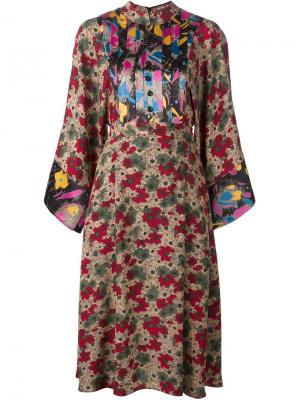 Свободное платье с контрастным принтом Duro Olowu. Цвет: многоцветный