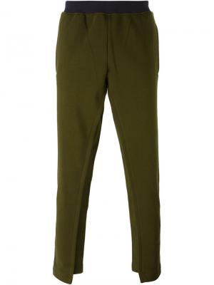 Многослойные спортивные брюки Marni. Цвет: зелёный