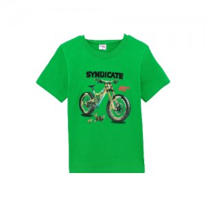 Футболка для мальчика, цвет зеленый/велосипед, рост 122 см нет бренда