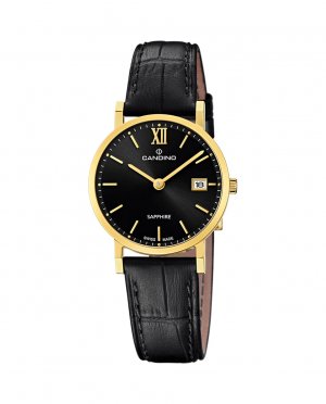 C4727/3 Пара черные кожаные женские часы , черный Candino