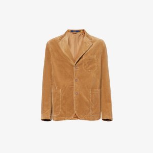 Вельветовый однобортный пиджак из эластичного хлопка Polo Ralph Lauren