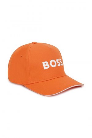Детская хлопковая шапочка Boss, оранжевый BOSS