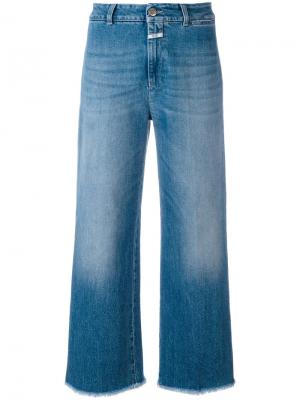 Широкие джинсы с бахромой Closed. Цвет: синий