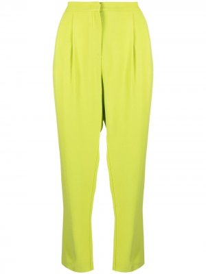 Укороченные брюки со складками Federica Tosi. Цвет: зеленый