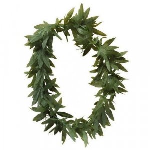 Ожерелье из зеленых листьев (7904) WIDMANN. Цвет: зеленый
