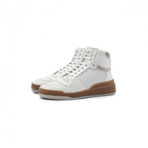 Кожаные кроссовки SL24 Saint Laurent. Цвет: белый