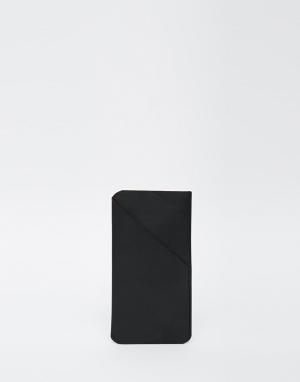 Черный кожаный чехол для iPhone ASOS. Цвет: черный