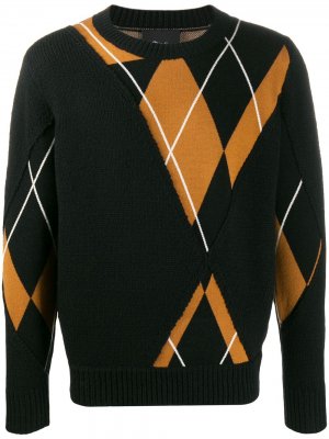 Фактурный свитер с узором аргайл 3.1 Phillip Lim. Цвет: черный