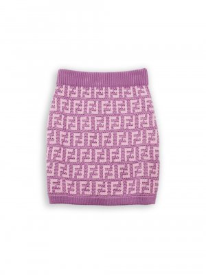 Трикотажная юбка с монограммой для маленьких девочек и , фиолетовый Fendi