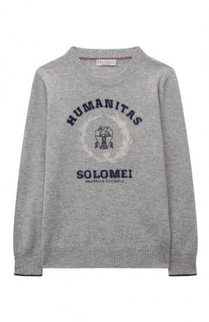 Кашемировый пуловер Brunello Cucinelli. Цвет: серый