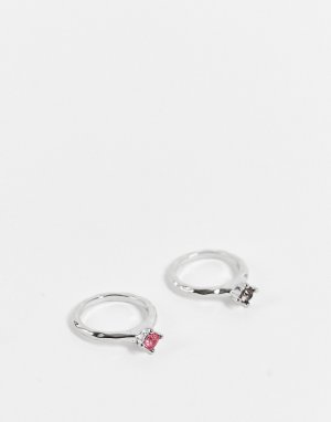 Серебристые кольца унисекс с камнями Inspired-Серебристый Reclaimed Vintage
