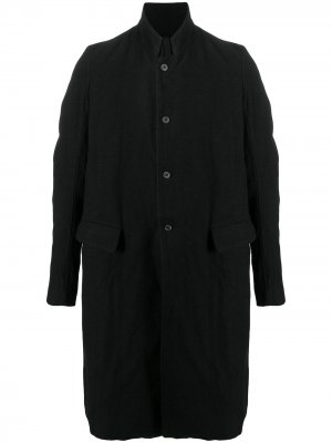 Однобортное пальто миди Poème Bohémien. Цвет: черный