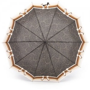 Зонт, мультиколор ZEST. Цвет: бежевый/серый/коричневый