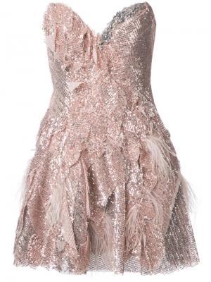 Платье Morano Crystal Trash Couture. Цвет: металлический