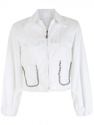 Куртка с цепочками Andrea Bogosian. Цвет: белый