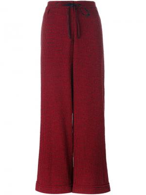 Широкие брюки с узором-елочкой Ultràchic. Цвет: красный
