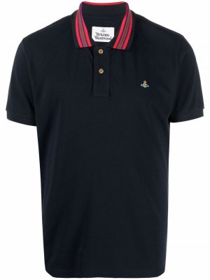 Рубашка поло Classic с вышитым логотипом Vivienne Westwood. Цвет: синий