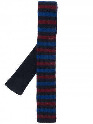Трикотажный галстук в полоску N.Peal. Цвет: синий