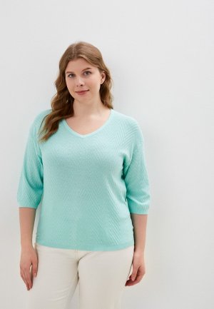 Пуловер Adele Fashion. Цвет: бирюзовый