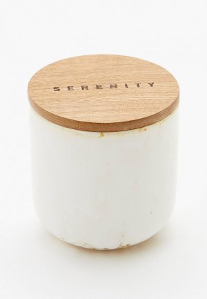 Свеча ароматическая Aroma Doma Serenity Груша и инжир 8,8х8,8х10см. Цвет: белый