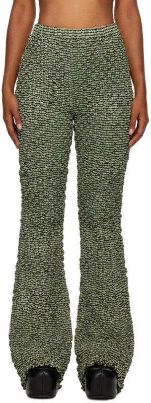 Зеленые и черные брюки со сборками MCQ