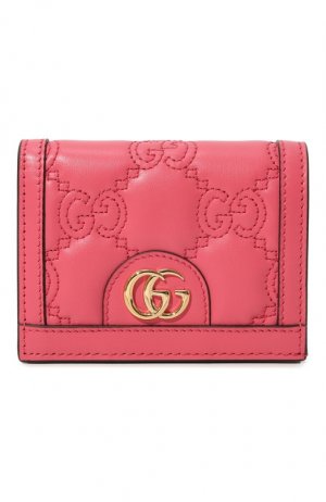 Кожаное портмоне Gucci. Цвет: розовый