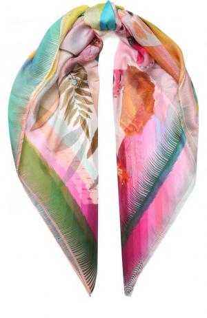 Шелковый платок с принтом Christian Lacroix. Цвет: разноцветный
