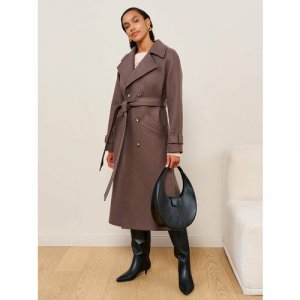 Пальто , размер 44/46, коричневый VIAVILLE. Цвет: мокко/коричневый