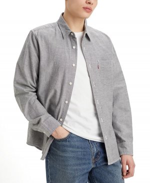 Мужская классическая рубашка обычного кроя с длинным рукавом 1 карманом Levi's Levi's