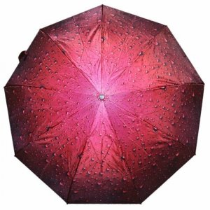 Смарт-зонт , автомат, 2 сложения, купол 100 см., 9 спиц, система «антиветер», для женщин, красный Crystel Eden. Цвет: красный