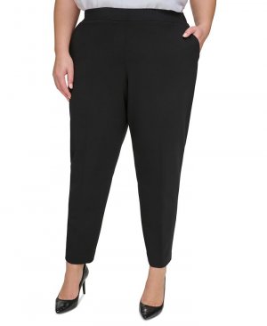 Прямые брюки больших размеров с эластичной спинкой , черный Calvin Klein